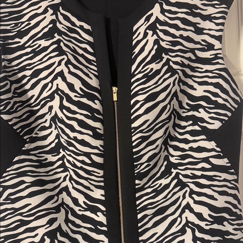 Calvin Klein Black and White Zebra Mini Dress - Picture 2 of 2